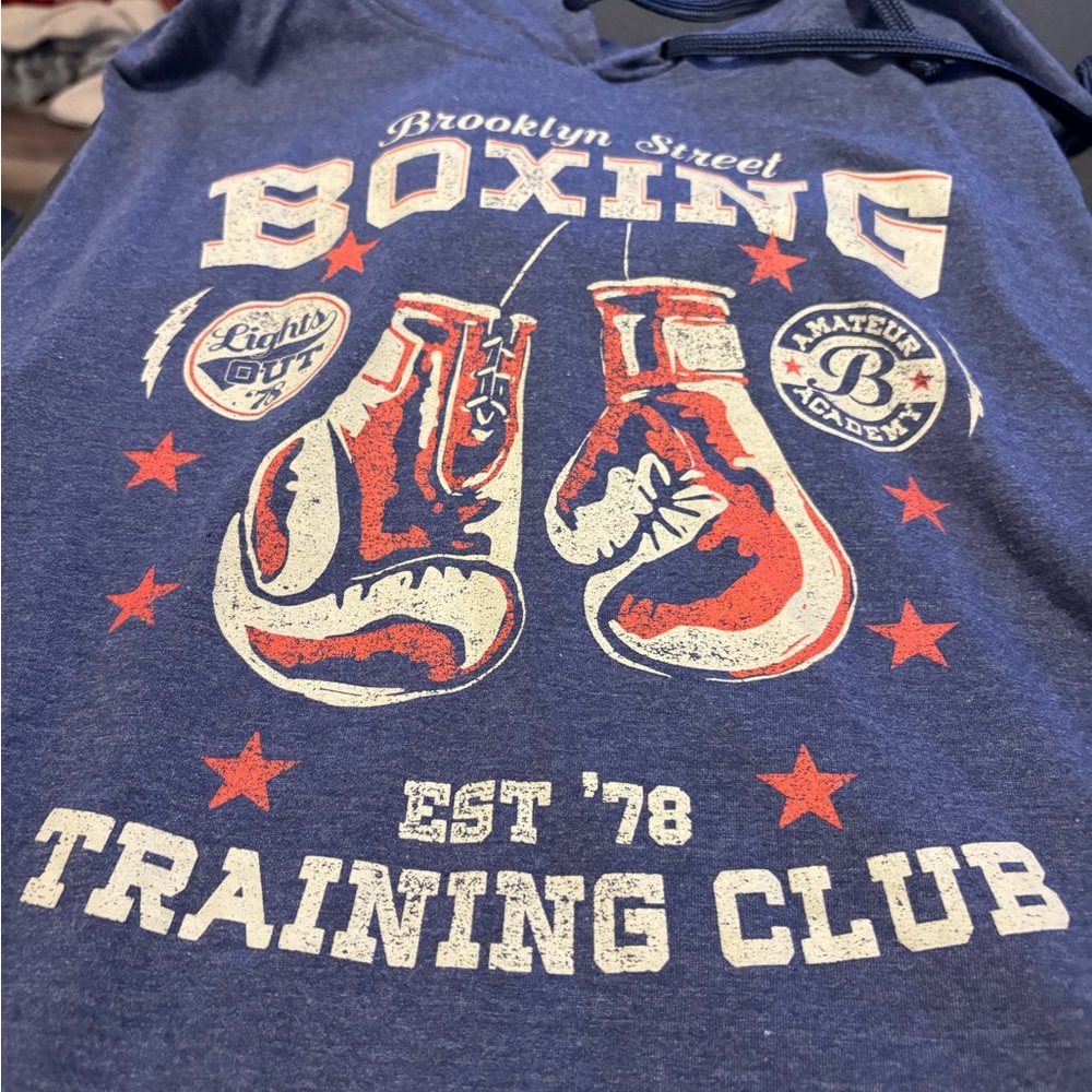 Blue Boxing Graphic T-Shirt
